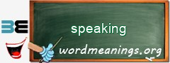 WordMeaning blackboard for speaking